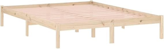 vidaXL Bed Frame without Mattress 152x203 cm Solid Wood Pine Queen