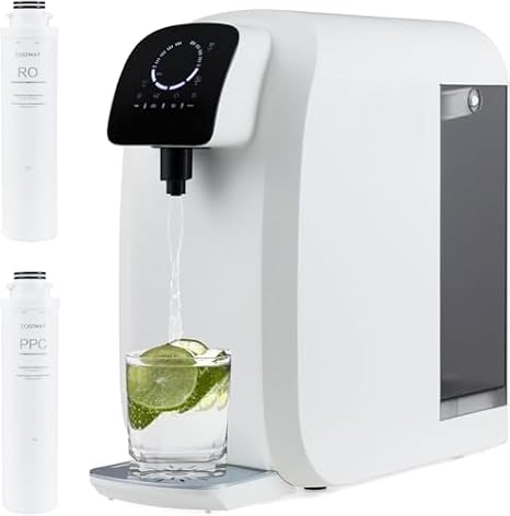 Reverse Osmosis Water Filter System, 5-Stage RO with UV Light, 4:1 Pure to Drain, BPA Free Water Purifier for Home Kitchen, No Installation