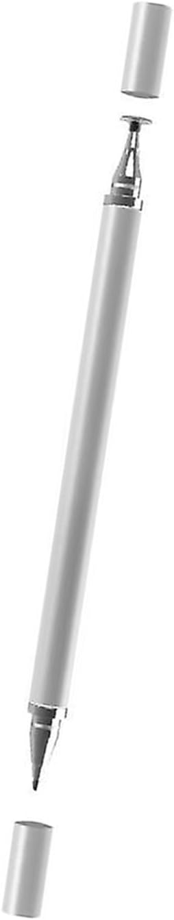 Microcase Universal Telefon Tablet iPad Metalik Gri 2in1 Disk Uçlu Stylus Pen Dokunmatik Kalem - AL3463