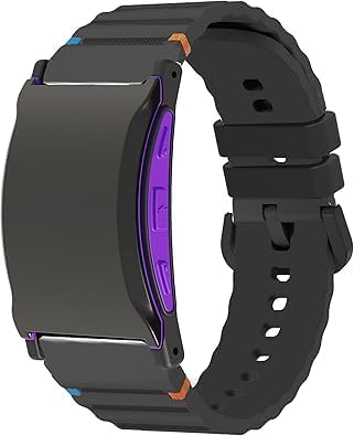 Blueshaweu Compatible for Shock Clock MAX Bands, New Silicone Woven Line Adjustable Replacement Strap Compatible for Pavlok Shock Clock 3, Shock Clock MAX
