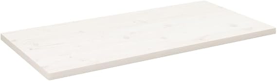 vidaXL Table Top White 100x50x2.5 cm Solid Wood Pine Rectangular