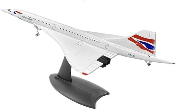 1/200 Concorde Supersonic Passenger Aircraft Air British Metal Aircraft Model Kit, Airplane Model for Display Collection or Gift