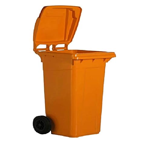 Plastik Çöp Konteyneri 240 lt A+ Kalite Isıya Dayanıklı – Turuncu