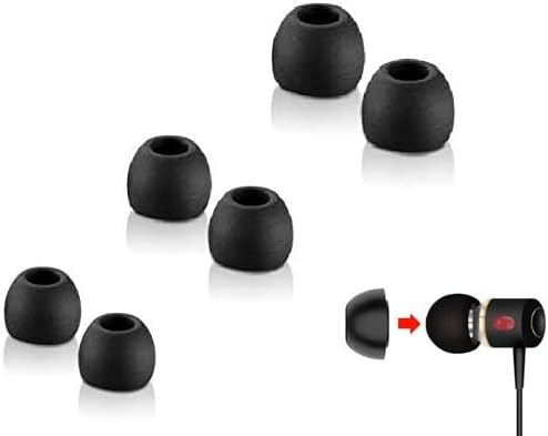 12 X Black Replacement Silicone In-Ear Earphone Headphone Earbuds Tips Gels Eartips Rubber Spare (Mixed)