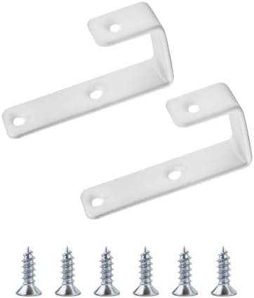2 PCS Bunk Bed Ladder Hook, 1" Kids Bunk Bed Replacement Hardware, Bunk Bed Ladder with PVC Coating, for Camper/RV Bunk Ladder Stand (White)