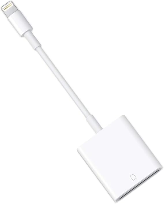 iPhone SD Card Reader2025 Officially Certified, MFi Chip, Lightning SD Card Camera Reader for Digital Cameras and Smartphones High-Speed Bi-Directional iPhone Data Storage