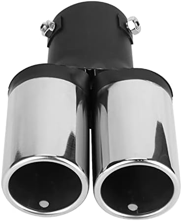 Stainless Steel Universal Car Yosoo Universal Car Modified Double Exhaust Pipe End Silencer Tip Tail Throat for Exhaust Tail Car Exhaust Tailpipe Tailpipe Exhaust Trim Sport Exhaust