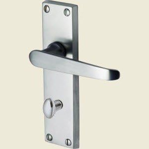 Golden Grace Victorian Scroll Bathroom Handles, Satin Chrome 150x40mm