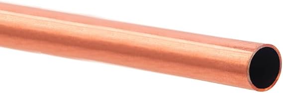 2" (50mm) OD 99.9% Copper Tube 1mm Wall × 300mm Length × 1Pcs, Pure Copper Tubing for Refrigerator, Jewellery and Industry