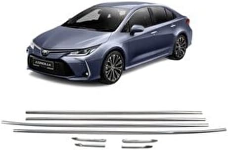 EBAL OTO AKSESUAR Krom Cam Çıtası 8 Parça P.Çelik 2019 Üzeri P.Çelik Toyota Corolla ile uyumlu