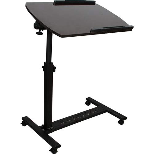 Wheeled Computer Laptop Stand with Portable Adjustable Height and Incline Adjustment