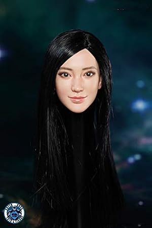 (Tbmodel) Super DUCK SDH022 1/6 Scale Figure, Head Cute, Asian Women's Head, Accessory, Flocked Hair Type, Compatible with PHICEN/Fisen/TBLeague