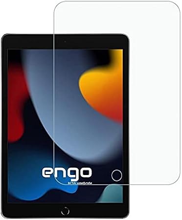 Engo Apple iPad 9. Nesil 10.2 İnç İle Uyumlu Ekran Koruyucu 9H Temperli Kırılmaz Esnek Nano Cam, Çizilmeye Ve Darbeye Dayanıklı Koruma, HD Şeffaf A2602 A2604