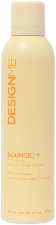 Design.Me BOUNCE.ME Curl Mousse | Lightweight Curl Defining Mousse for Wavy & Curly Hair | Frizz Control, Humidity Resistant, Alcohol-Free Mousse for Hair Styling | CGM Approved