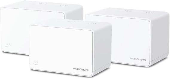 Mercusys Halo H80X 3-pack, AX3000Mbps, Dual-Band, Gigabit Portları, 150'ye Kadar Cihaz Bağlanabilir, 650 m²'ye Kadar Kapsama, Akıllı Bağlantı, Mobil Uygulama ile Kolay Kurulum, Wi-Fi 6 Mesh Sistemi