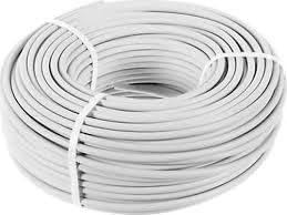 Elektrik Uzatma Kablosu, 100 Metre, Beyaz 2x1.5mm