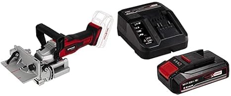 Einhell TE-BJ 18 Li - Solo, Akülü Yassı Dübel Frezesi ve Einhell 18V 2,5 Ah PXC Starter Kit (Başlangıç Seti)
