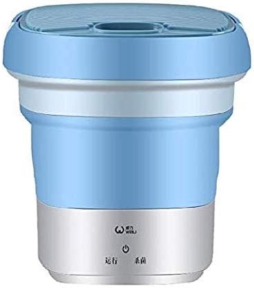 Mini Portable Washing Machine, Foldable Washing Machine with Handle, Ozone Sterilization, Ultrasonic Cleaning Machine, Small Automatic Folding Laundry Washer for Travel and Home Underwear (Blue)