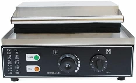0~5 Minute Sandwich Maker Panini Press Grill for Bread Toaster Waffle Commercial Sandwich Maker Sandwich Toaster Waffle Iron Snack for Bakeries Restaurants Kiosks Canteens etc. 1500 W