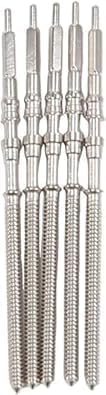5 Pcs Silver Movement Watch Steel Stem Crown Kit Watch of Parts for NH35 NH36 NH38 NH39 Movement Stem Spare Parts Kits Accessories Repair Tools