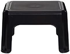 Whitefurze Stool, Plastic, Black, 40 cm