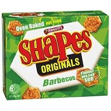 Arnotts Shapes Barbecue Original Flavour Crackers, Oven Baked, 175g