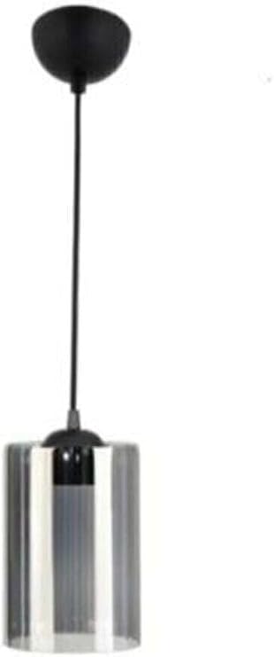 Lambadar Modern Spor Model Siyah Tekli Füme Hakiki Cam Sarkıt Avize Siyah Tek Ebat 35 X 90 3568-1Blkyuvfümecam