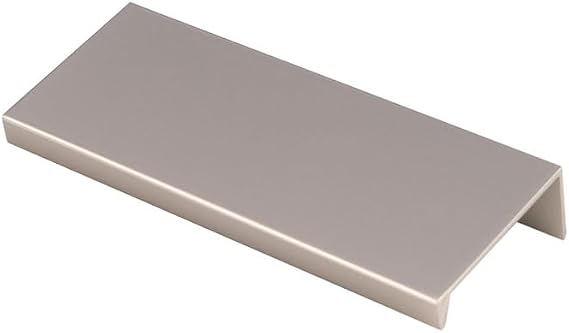 Ironmongery Solutions® Squared Edge Pull Stainless Steel Drawer and Cabinet Handle Satin Finish Modern Furniture Hardware Fixings Included (Satin Nickel, 200mm)