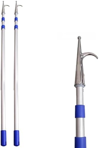 Tekne Hafif Geri Çekilebilir Çubuklar - Kolay Yerleştirme, Su Tasarrufu ve Balıkçılık için Uzatılabilir Kancalar - Dayanıklı, Taşınabilir, Temel Tekne Ekipmanı