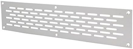 MS Beschläge Perforated Aluminium Ventilation Grille Ventilation Width 60 mm Hole 20 mm x 3 mm Silver Anodised (300 mm)