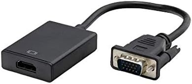 PrimeX PX-1250 VGA to HDMI Full HD Görüntü Çevirici Aparat, Analog Erkek to Hdmi Dişi Aktif Dönüştürücü, PC Laptop Notebook VGA Çıkışından HDMI TV Monitör Projeksiyon Bağlantı Adaptörü