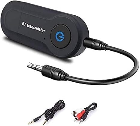 bluetooth Wireless Portable Stereo USB Transmitter and Receiver with Bluetooth 5.0 for 3.5mm Audio Devices & RCA Connections, Charges While Pairing