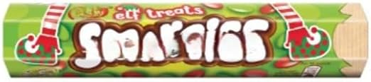 Elf Treats Milk Chocolate Giant Tube 120g (Pack of 4) Tasty Treat Delicious Perfect For Sharing With Friends And Family