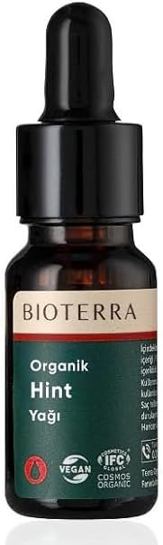Bioterra Organik Hint Yağı – Saç Uzatma, Kepek Karşıtı, Güçlendirici & Parlatıcı Bakım | Cilt Onarıcı, Anti-Bakteriyel, Tırnak ve Tırnak Eti Besleyici Doğal Yağ