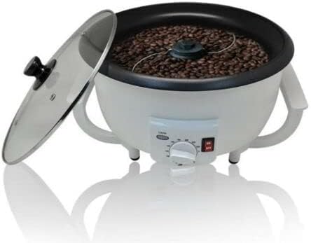 Electric Coffee Roaster Machine for Home Use, Non-Stick Teflon Coffee Bean Roaster with Adjustable Temperature, Automatic Coffee Bean Baking Machine, 800g Capacity