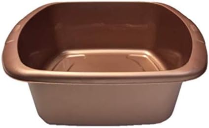 Generic Aurora - WF Rectangular Washing Up Bowl Plastic Kitchen Heavy Duty Basin Sink Large (Gold)