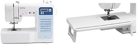 Bundle of Brother FS60X Sewing Machine + Brother WT17 Extension Table for - CS10S/ FS40S/ FS40WT/ FS60X/ FS70WT, White