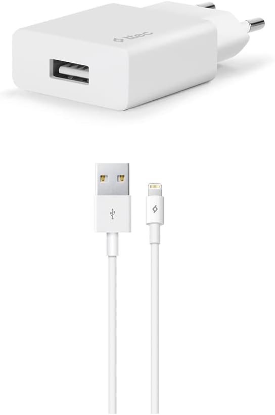 ttec SmartCharger Seyahat Şarj Aleti, 2.1A ve Lightning Kablo, 1m, Beyaz
