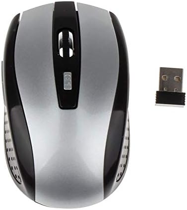Mini 2.4G Wireless Mouse 6D 1000DPI PC Wireless Mouse Receiver with USB Interface for Laptops Laptops Desktop Computers - Silver