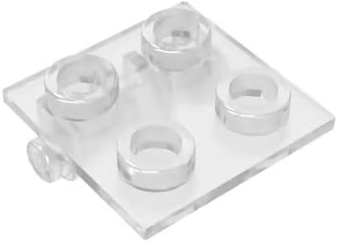 6134 Hinge Brick 2x2 Top Plate Thin, Trans-Clear, 10 PCS