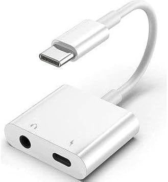 Type-C 2-in-1 Dönüştürücü, Type-C Portlu Cihazlarla Uyumlu, Kulaklık Jakı ve Şarj Özelliği, Type-C'den 3.5mm Aux Jakına