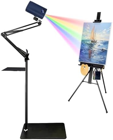 Projector for Tracing Drawing Painting, Desktop Wall Canvas Projection with Remote Control & Stand, Smart Sketch Projector, Adjustable Size & Angle