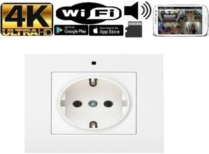 Duvar Prizi Casus Mini Gizli Wifi Kamera 1080P HD 4K Kalite