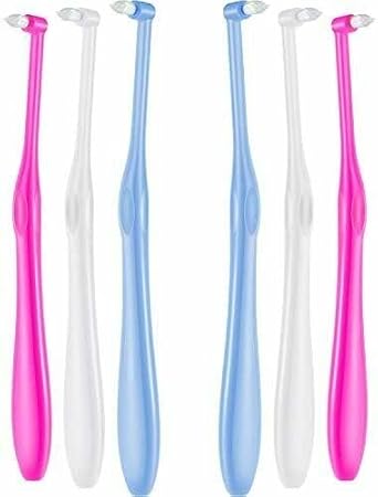 6Pcs Random Colour Soft Tuft Toothbrush Tufted Brush End-Tuft Tapered Trim Toothbrush
