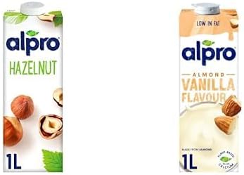 Alpro Fındık Bitki Bazlı İçecek 1 L ve Alpro Badem Vanilya Bitki Bazlı İçecek 1L