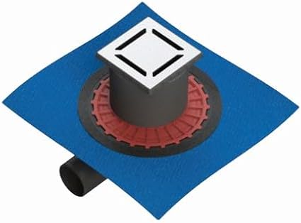 VitrA V-Flow Kare 5607267 Yalıtımlı Duş Kanalı, Yandan Çıkışlı, 10x10 cm, DK 100 Kapak, Parlak Krom [Enerji Sınıfı A]