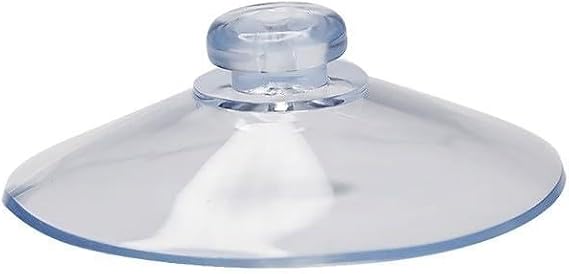 10pc Clear Plastic Rubber Suction Cups Set with Strong Hold for Bathroom Wall Hooks and Casement Sucker Applications (20mm)