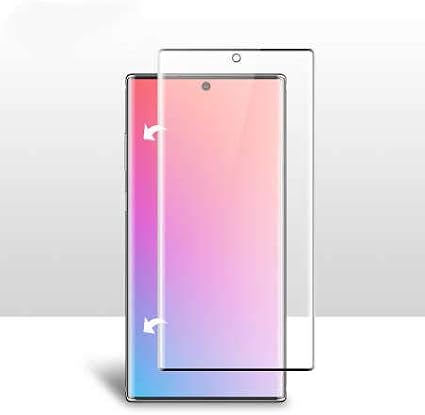 Nevarium Samsung Galaxy Note 10 Plus Ekran Koruyucu Kavisli Cam Tam Kaplayan Polymer Nano