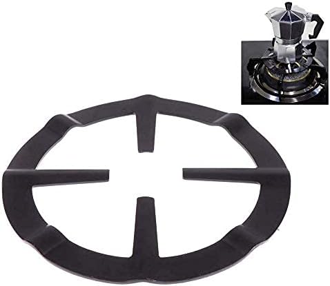 TopBrewing TopKitchenGadgets™ Universal Mocha Pot Stand Reducer Ring Holder Base Trivet for Moka Expresso Coffee Heavy Duty Cast Iron Metal Trivits Extender for Gas Hob Stoves