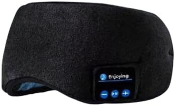 Arpag Import Bluetooth Kulaklıklı Uyku Bandı, Siyah, Yumuşak Polar ve Spandex, Kablosuz Müzik Dinleme, Yoga ve Seyahat Tipi, Eller Serbest Kullanım